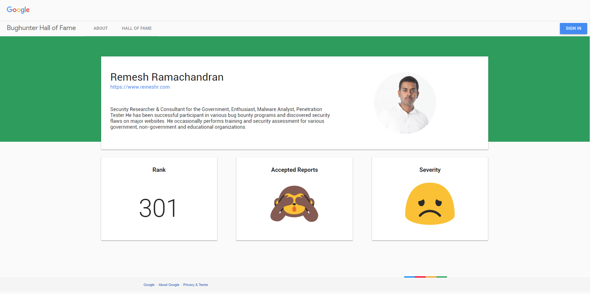 Google Hall of Fame