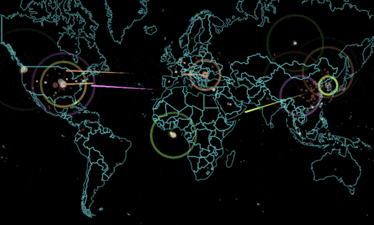 Real-Time Cyber-Attack Map Shows Scope of Global Cyber War — Remesh Ramachandran